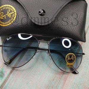 👦Ray-Ban 3026 gradient grey Aviator Sunglasses 62mm
